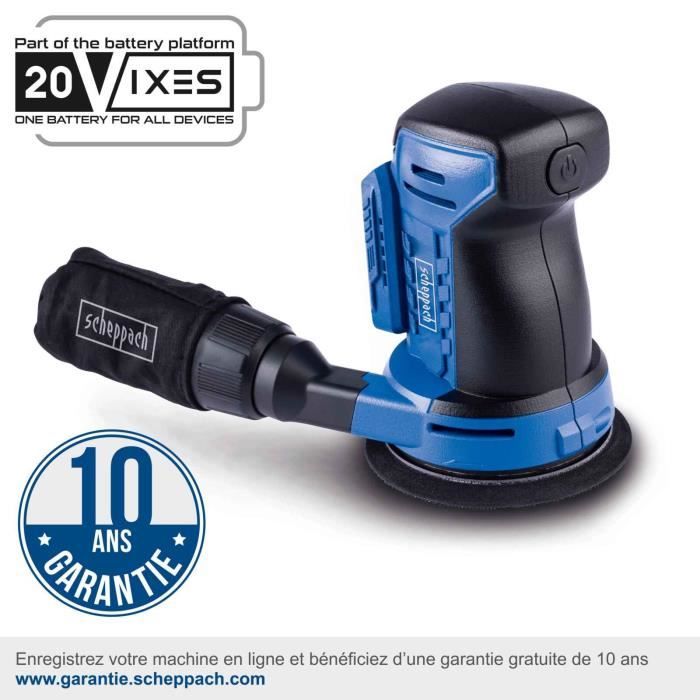 Ponceuse excentrique sans fil C-OBS125-X - disque 125mm - SCHEPPACH 20V IXES - sans batterie ni chargeur