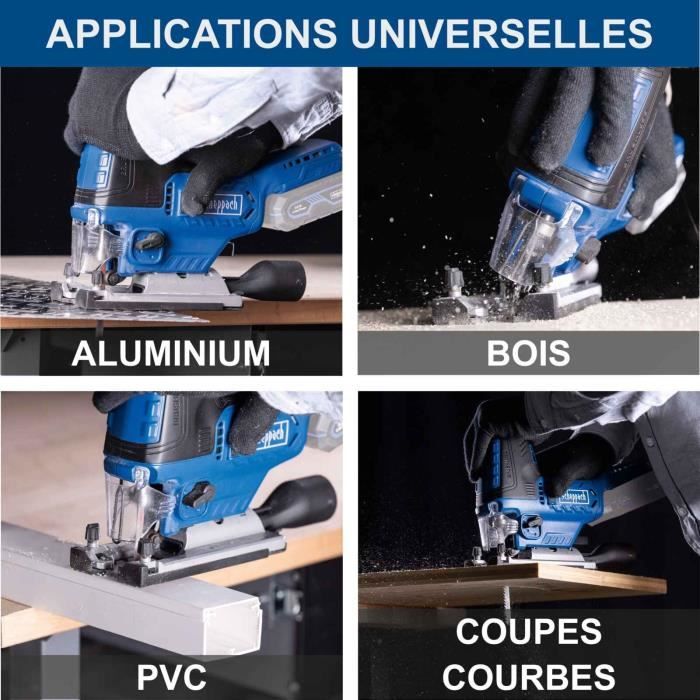 Scie sauteuse sans fil BC-JS254-X - brushless coupe max 25,4mm coupes 45°/22,5°/0° - SCHEPPACH 20V IXES - sans batterie ni chargeur