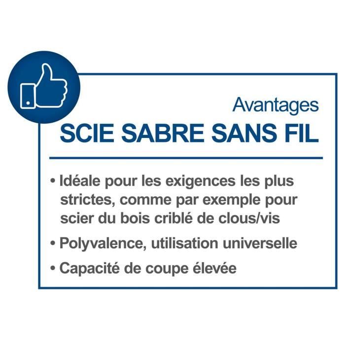 Scie sabre sans fil C-RS100-X - coupe max 115mm tous matériaux + 1 lame - SCHEPPACH 20V IXES - sans batterie ni chargeur