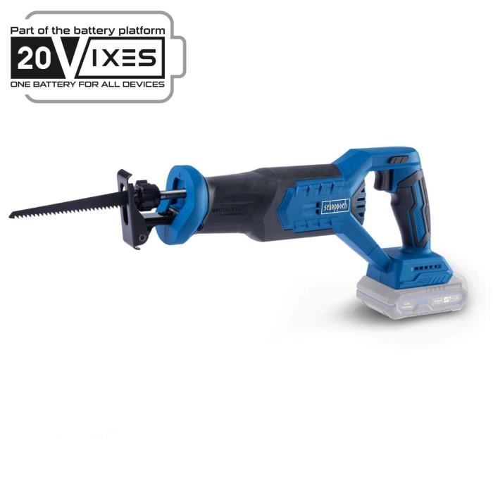 Scie sabre sans fil BC-RS250-X - brushless coupe max 115mm tous matériaux + 2 lames - SCHEPPACH 20V IXES - sans batterie ni chargeur