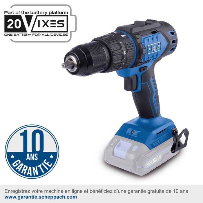 Perceuse visseuse percussion sans fil BC-CD60-X - brushless 60 Nm mandrin 13mm - SCHEPPACH 20V IXES - sans batterie ni chargeur