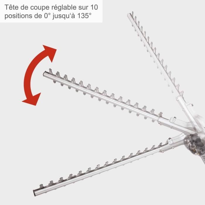 Taille-haie électrique télescopique - Scheppach - ETHT1000