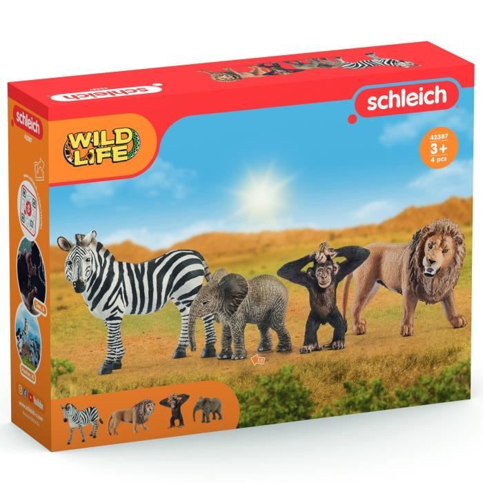 Figurines les animaux d'Afrique, jouets pour enfants des 3 ans - schleich 42387 Wild life