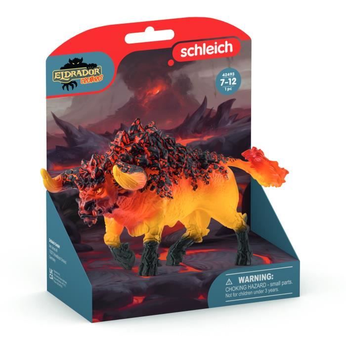 Figurine Taureau de feu, Schleich 42493 Eldrador Creatures, des 7 ans