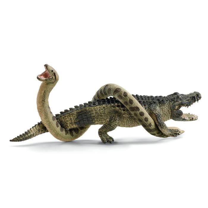 Coffret Duel Aligator/Anaconda, figurines animaux sauvages, Schleich 42559 Wild Life, Pour enfant des 3 ans