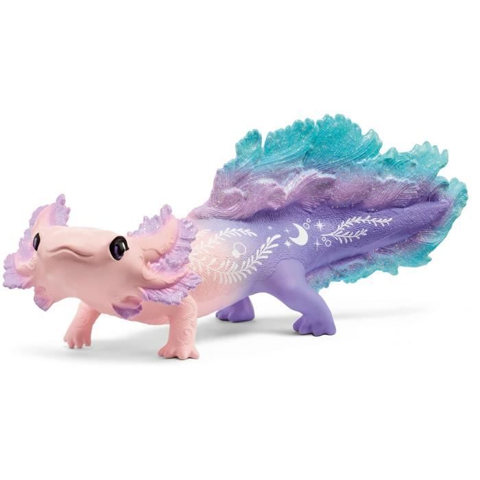 Figurine Animaux Marins - Coffret avec Salamandre Axolotl - Assortiment de 3 Jouets Schleich avec Maman et Bébé Axolotl - a offrir