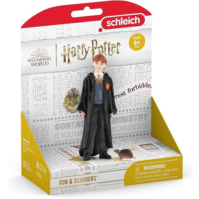 Ron et croûtard, Figurine de l'univers Harry Potter,  pour enfants des 6 ans, 4 x 2 x 10 cm - schleich 42634 WIZARDING WORLD