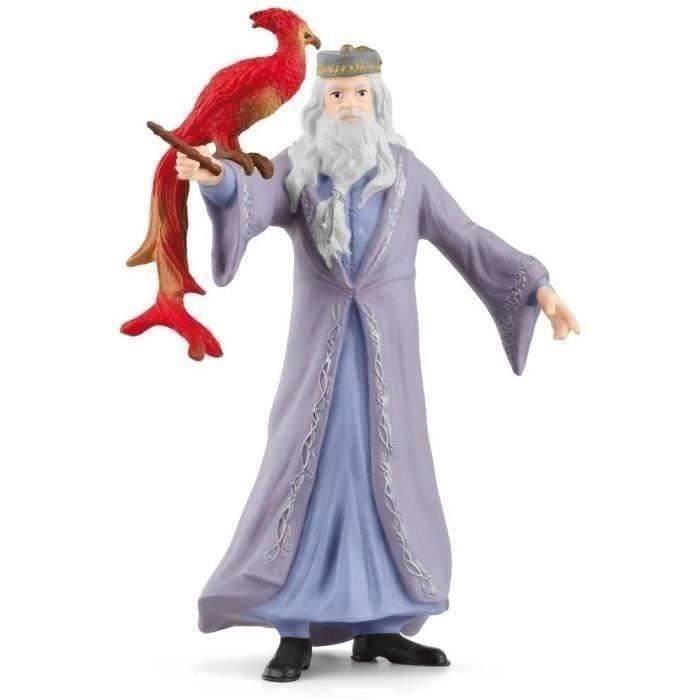 Dumbledore et Fumseck, Figurine de l'univers Harry Potter,  pour enfants des 6 ans, 11 x 4 x 12 cm - schleich 42637 WIZARDING