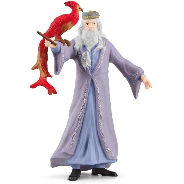 Dumbledore et Fumseck, Figurine de l'univers Harry Potter,  pour enfants des 6 ans, 11 x 4 x 12 cm - schleich 42637 WIZARDING