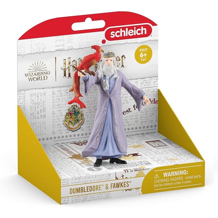 Dumbledore et Fumseck, Figurine de l'univers Harry Potter,  pour enfants des 6 ans, 11 x 4 x 12 cm - schleich 42637 WIZARDING