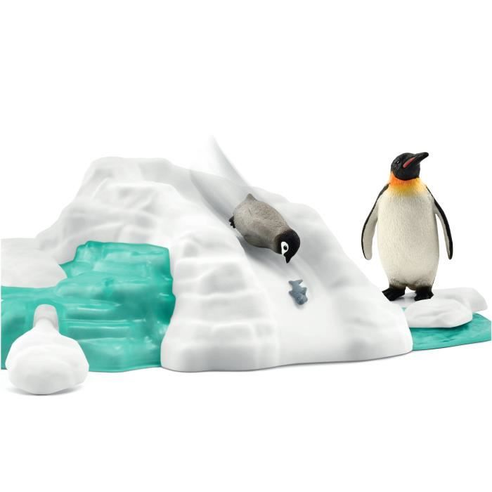 Figurines Famille pingouin sur la banquise, Schleich 42661 Wild Life, Pour enfant des 3 ans