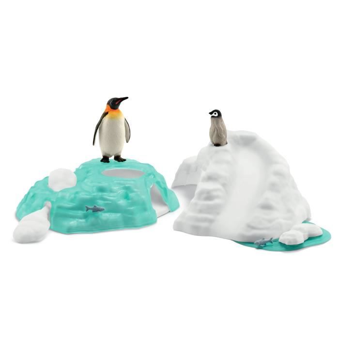 Figurines Famille pingouin sur la banquise, Schleich 42661 Wild Life, Pour enfant des 3 ans