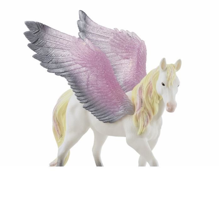 Figurine Pégase Ailée - Avec Ailes et Criniere Brillantes - Figurine Cheval Amusante et Durable - Cadeau pour Enfants a Partir de 5