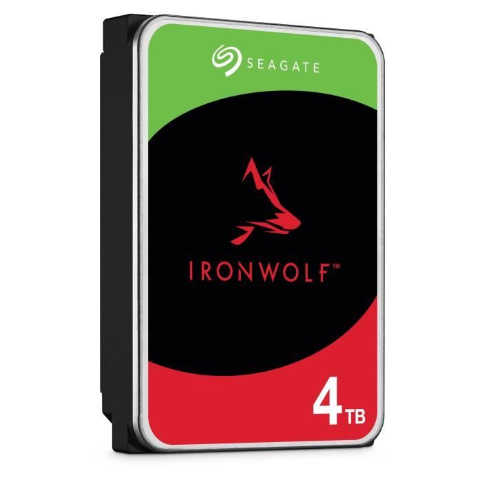 SEAGATE - Disque dur Interne - NAS IronWolf - 4To -  3.5 - 5400 tr/min (ST4000VN006)