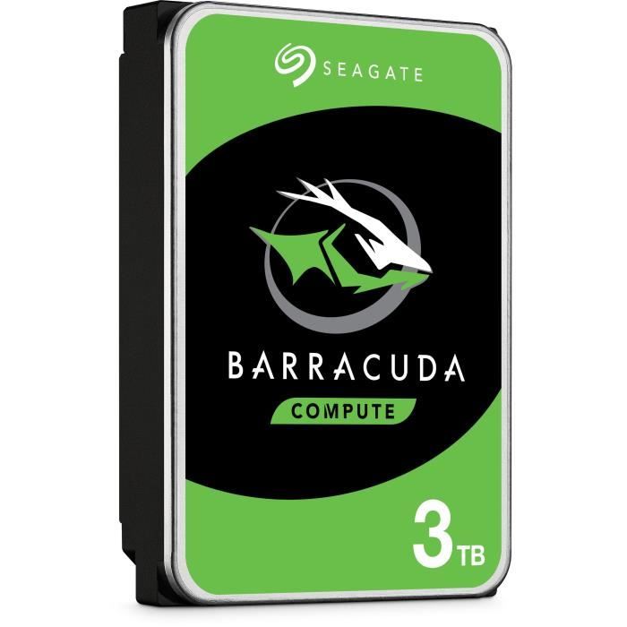 SEAGATE - Disque dur Interne - BarraCuda - 3To - 5 400 tr/min - 3.5