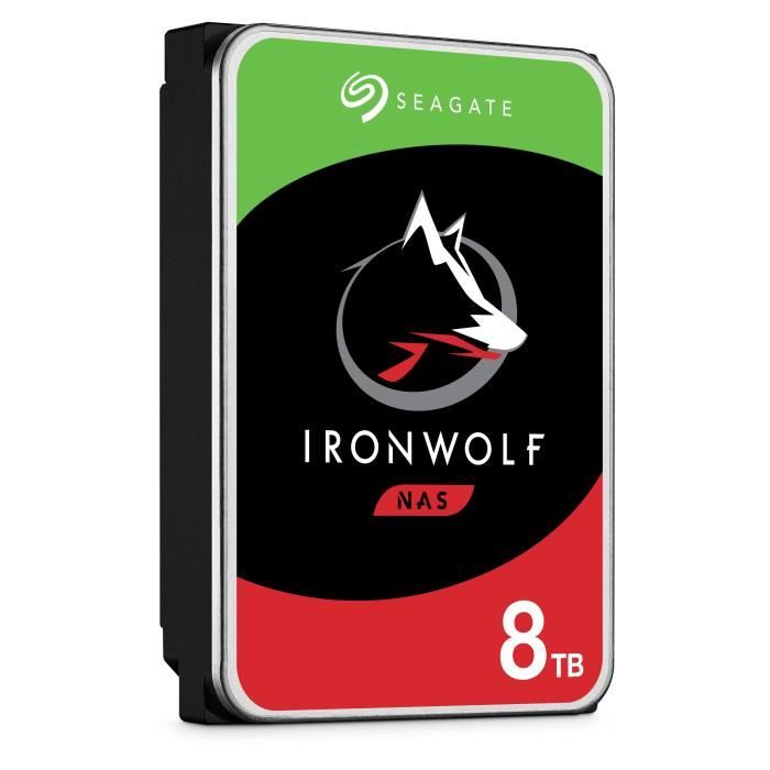 SEAGATE TECHNOLOGY - IronWolf - Disque dur interne - 8To - Pour NAS IronWolf