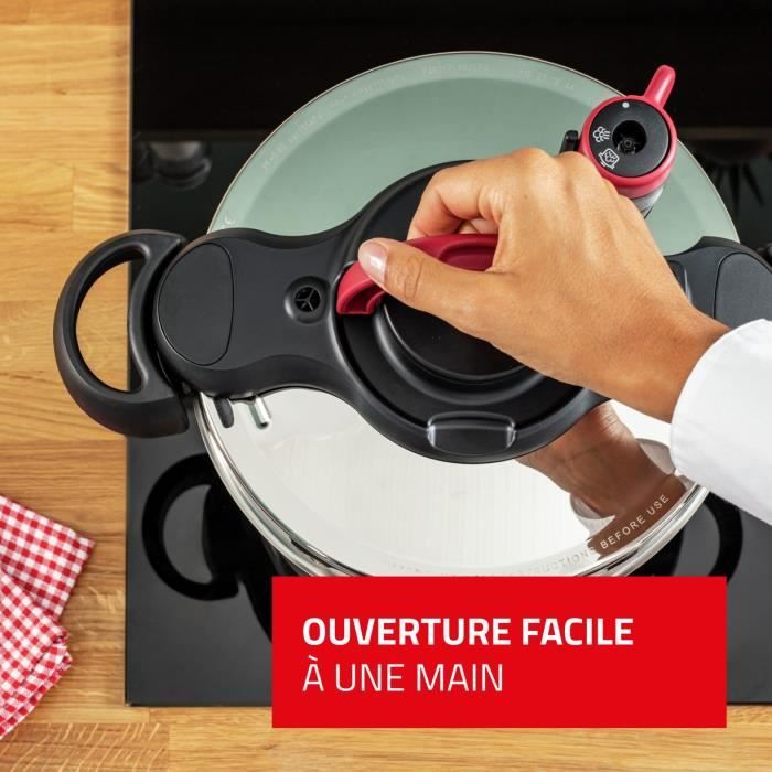 SEB Cocotte-Minute inox, Autocuiseur 6 L, Induction, Sécurité 5 points, Fabriqué en France, ClipsoMinut' Easy P4620724