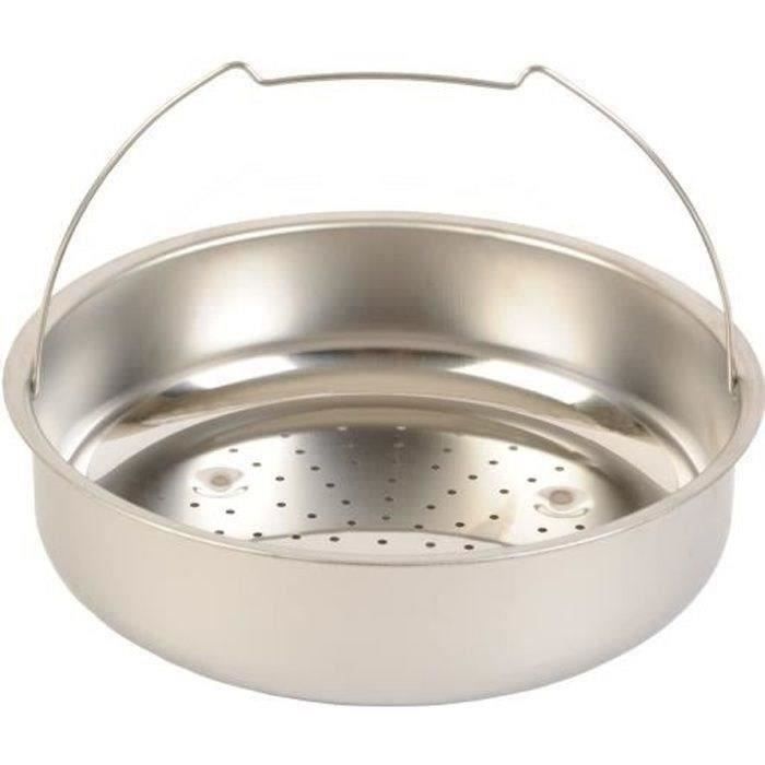 SEB Panier vapeur rigide, Contenance 8L, Diametre 23,5 cm, Inox 792654