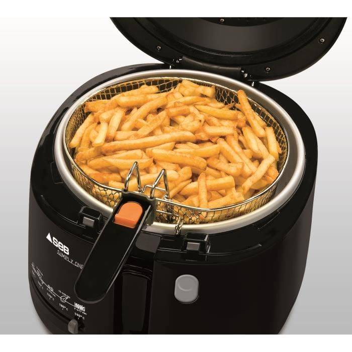 SEB Friteuse a huile, 1.2 kg de frites, Parois froides, Compacte, Hublot de contrôle, Simply One FF160800