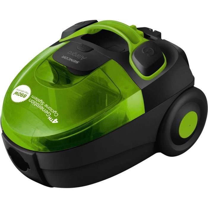 Aspirateur sans sac - SENCOR - SVC 510GR-EUE2 - Moteur ECO 890 W - 76 dBA - 1,5 L - Systeme cyclone - Vert