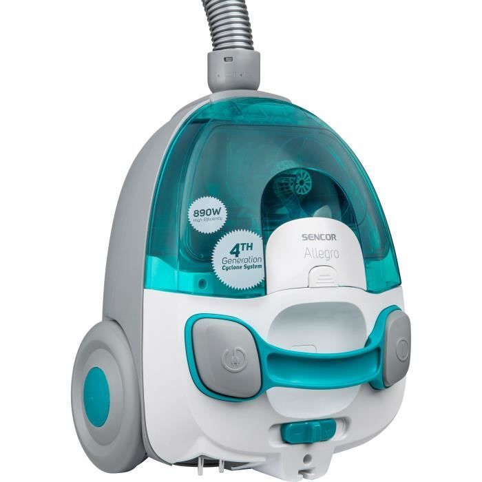 Aspirateur traineau sans sac - SENCOR - SVC-511TQ - 890 W - 76 dB - 1,5 L - Turquoise