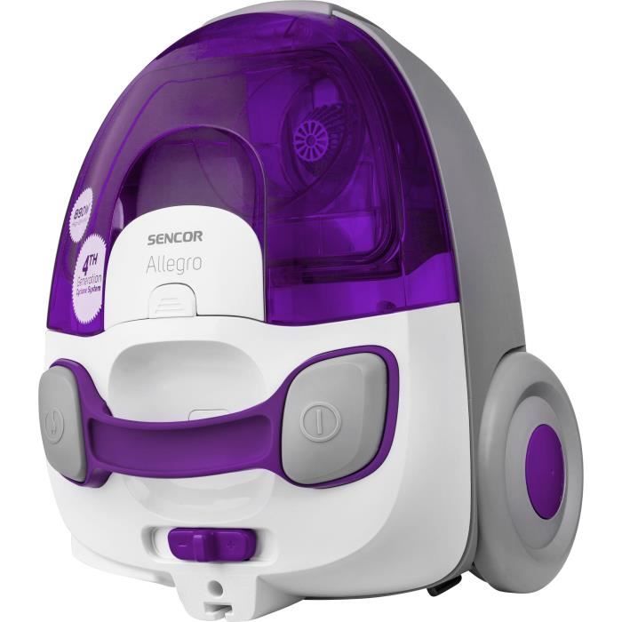 Aspirateur traineau sans sac - SENCOR - SVC-512VT - 890 W - 76 dB - 1,5 L - Violet