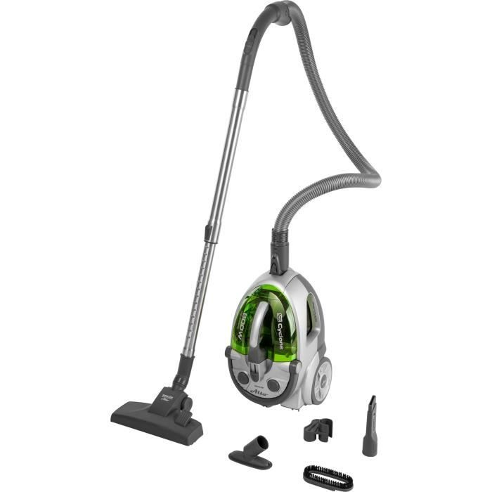 Aspirateur sans sac - SENCOR - SVC 730GR-EUE2 - Moteur ECO 800 W - 76 dBA - 1,5 L - Systeme Cyclone - Argent / Vert