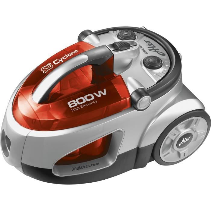 Aspirateur sans sac - SENCOR - SVC 730RD-EUE2 - Moteur ECO 800 W - 76 dBA - 1,5 L - Systeme Cyclone - Argent / Rouge