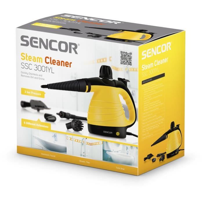 Nettoyeur a vapeur - SENCOR - SSC 3001YL - 1000 W - 350 ml - Jaune