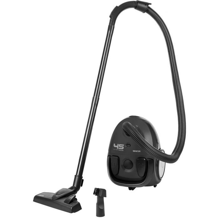 Aspirateur traîneau avec sac - SENCOR - SVC 45BK-EUE3 - Moteur ECO 850 W - 79 dBA - 1,5 L - Noir