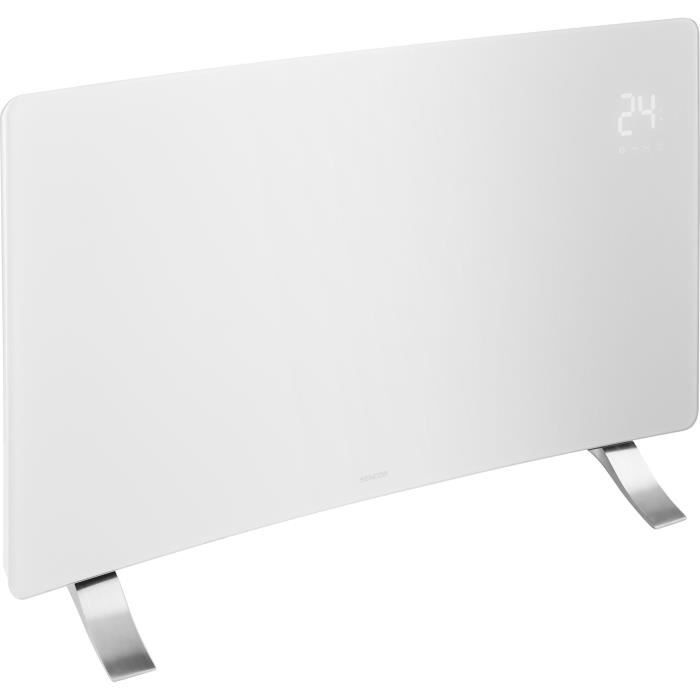 Radiateur intelligent Wi-Fi en verre - SENCOR - SCF 4740WH - 2400 W - 2 niveaux - Thermostat - Blanc