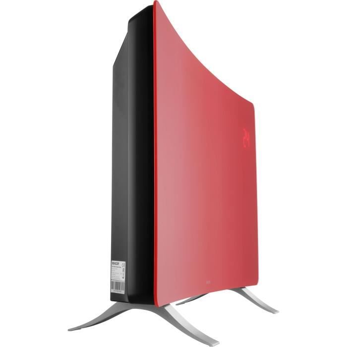 Radiateur intelligent Wi-Fi en verre - SENCOR - SCF 4742RD - 2400 W - 2 niveaux - Thermostat - Rouge