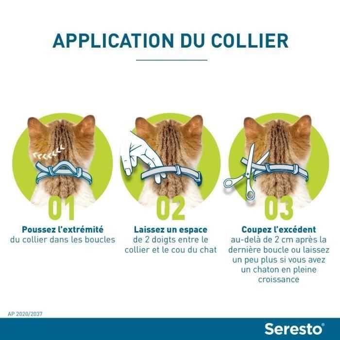 SERESTO Chat Collier Anti-Puces et Anti-Tiques 2 unités