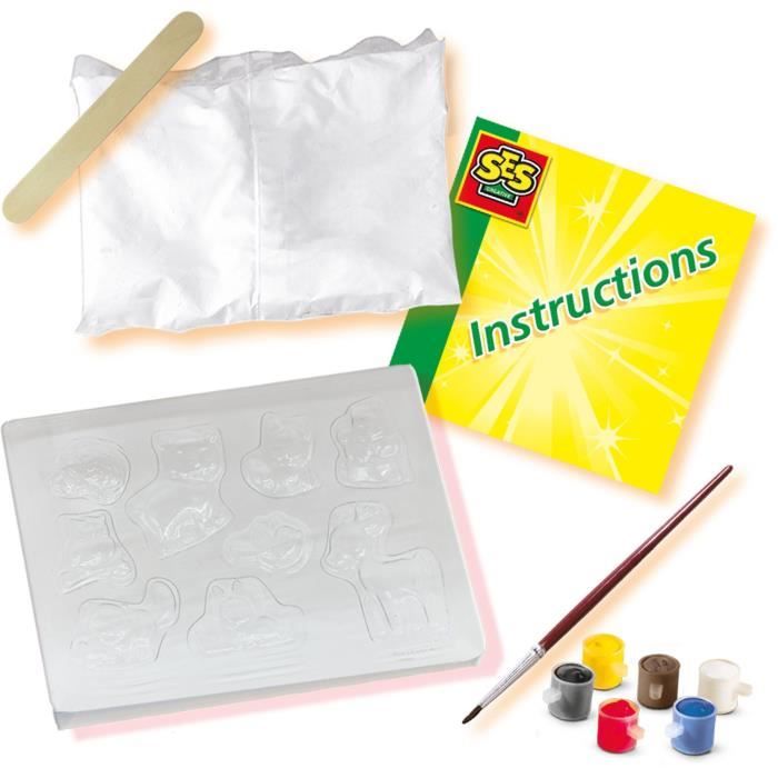 Kit de moulage et peinture - SES CREATIVE - Animaux de la foret - Plastique recyclé - a partir de 5 ans - Mixte