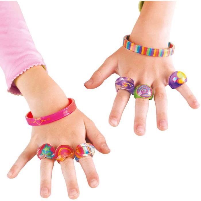 Bagues et bracelets - SES CREATIVE - Contient peinture, pinceau, 5 bagues et 2 bracelets