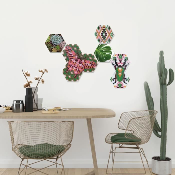 SES CREATIVE - Beedz Art - Hex tiles botanique