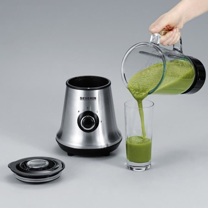 SEVERIN - SM3737 - Blender classique avec extracteur de nutriments Mix&Go - 500W - Capacité 1L - Lames inox