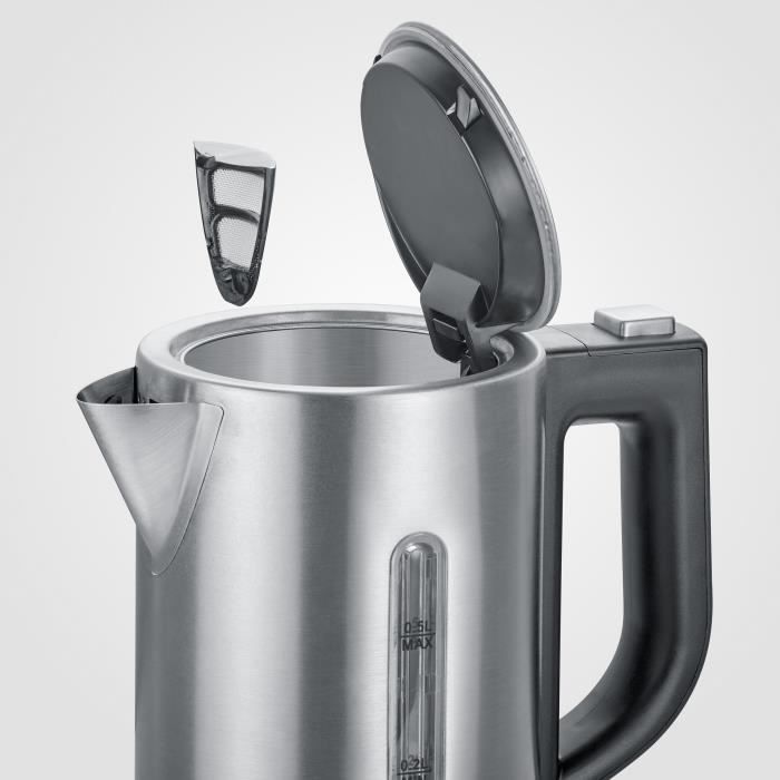 Bouilloire de voyage SEVERIN WK3647 - 0,5 L - 1100 W - Inox et noir