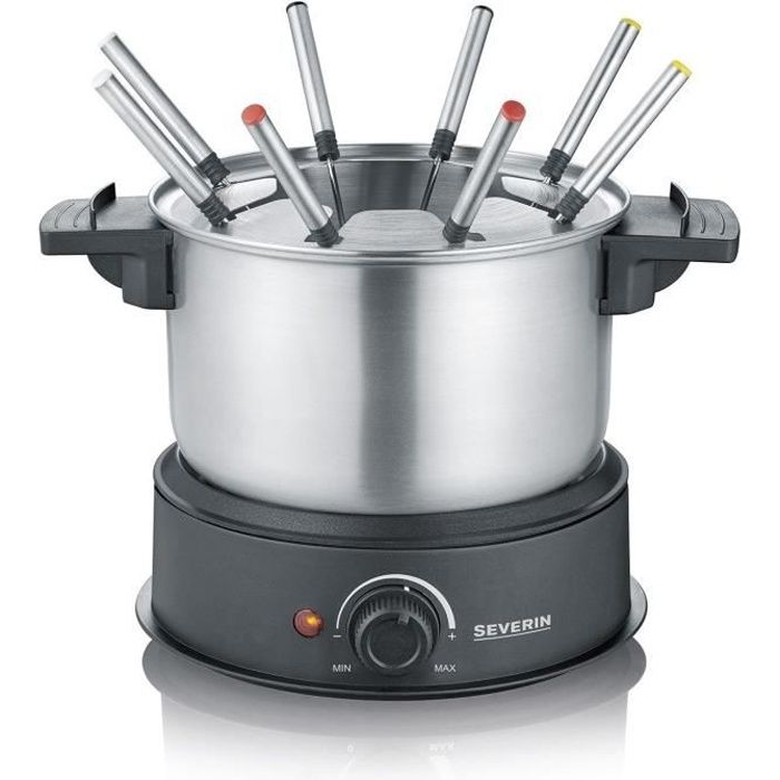 Fondue électrique SEVERIN FO2473 - Caquelon inox amovible - 8 personnes