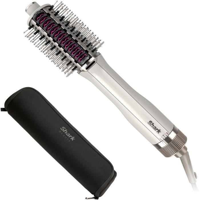 Brosse coiffante Shark Brosse chauffante et peigne lissant Shark SmoothStyle Blanc Argent