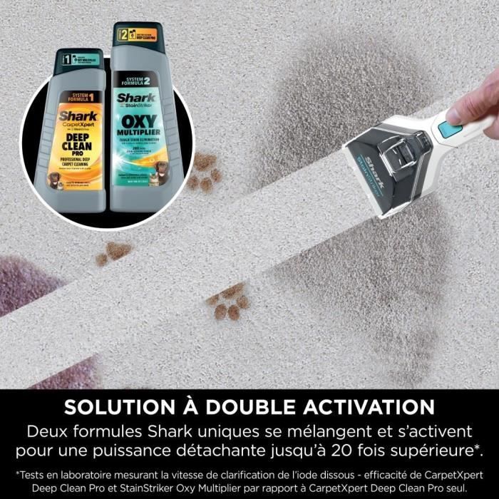 Détacheur SHARK StainStriker PX200EUT - Détache, Nettoie et Aspire - Rayon d'action 5,7 metres - Compact et Portatif