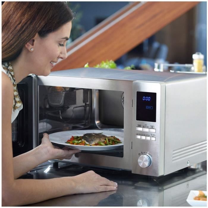 SHARP R-922STWE - Micro ondes grill Inox - 32 L - 1000 W - Grill 1100 W - Four 2500 W - Pose libre