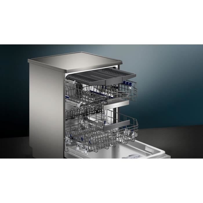 Lave-vaisselle pose libre SIEMENS SN25EI11CE iQ500 - 14 couverts - Induction - L60cm - 42dB - Classe C - Gris Inox