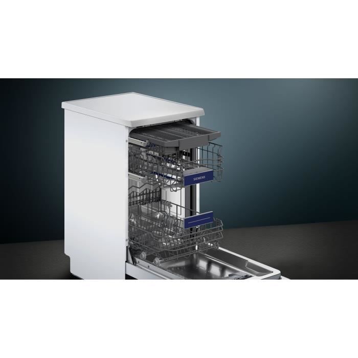 Lave-vaisselle pose libre SIEMENS SR23EW24ME iQ300 - 10 couverts - Induction - L45cm - 44dB - Classe C - Blanc