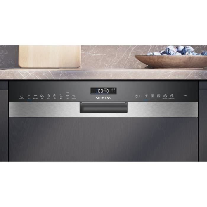 Lave-vaisselle intégrable SIEMENS SN55ES11CE iQ500 - 14 couverts - Induction - L60cm - 42dB - Classe B - Metallic