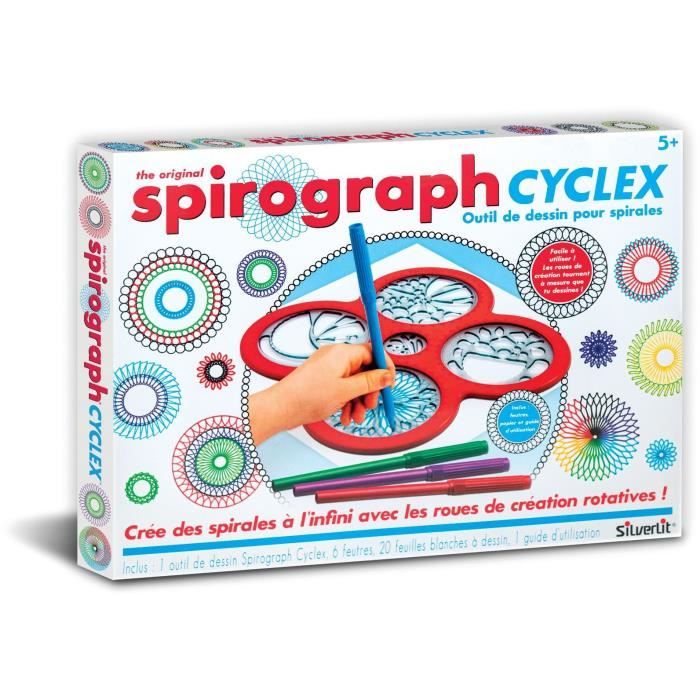 Coffret Cyclex - SPIROGRAPH - Création de spirales a l'infini avec les roues rotatives !