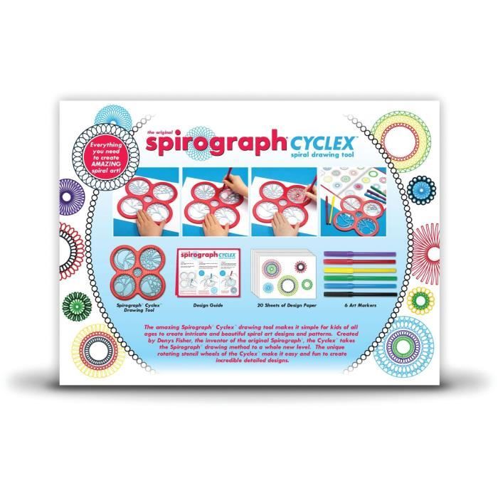 Coffret Cyclex - SPIROGRAPH - Création de spirales a l'infini avec les roues rotatives !