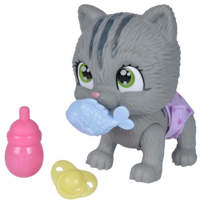 Smoby - Pamper Petz - Chat a adopter - 4 accessoires - Articulé - Bois et fais pipi - Certificat d'adoption - Des 3 ans