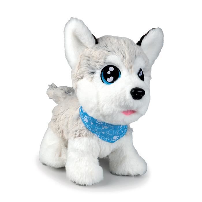 Peluche Chi Chi Love Husky interactif - 30cm - 12 commandes vocales - 60 sons différents - des 4 ans