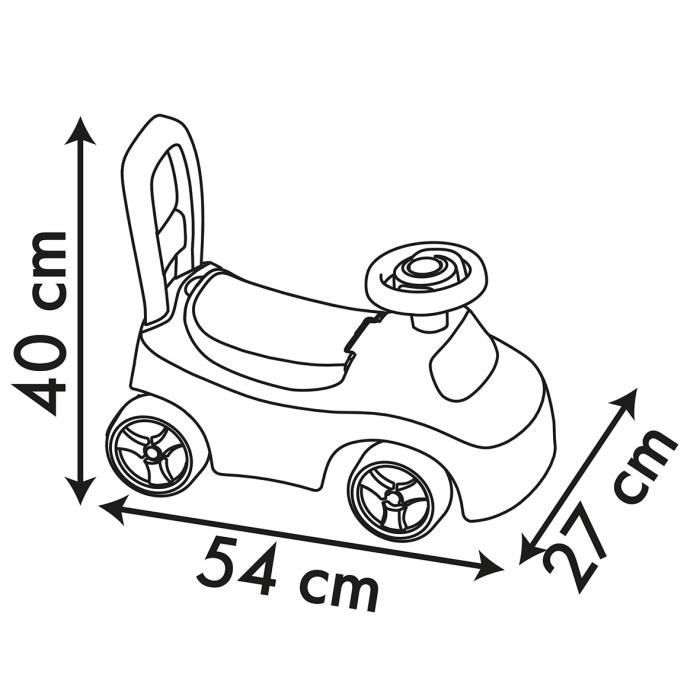 Smoby - Porteur auto enfant 2 en 1 - Pat' Patrouille - Coffre sous la selle - Des 10 mois - Fabrication française